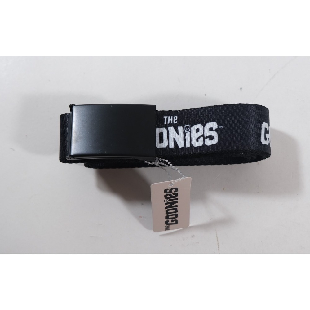 Buckle Down Belt Mens OS Black The Goonies Web BK-1.5-WGON007 Adjustable Logo